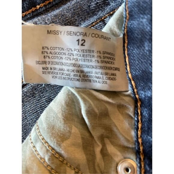 Anne Klein Women's Skinny Jeans Missy Denim Stretchy Side Zip Dark Wash Size 12 - Picture 15 of 15